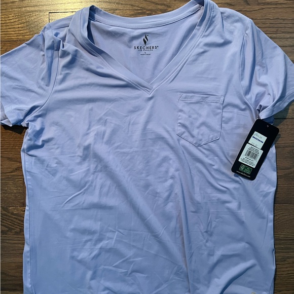 Women’s sketchers purple top v neck - Picture 1 of 3